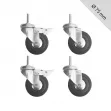 Roulettes pivotantes 75 mm